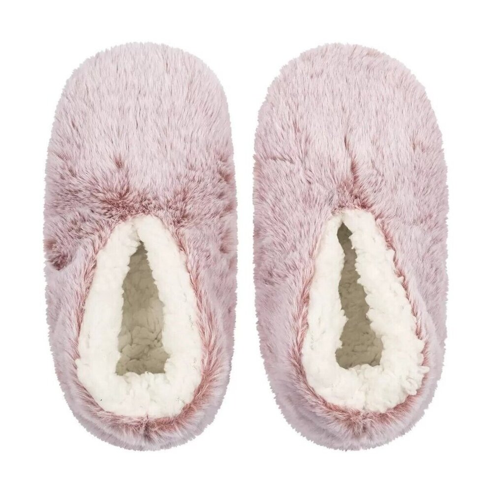 Lemon S/M Plush Faux Fur Slipper Sock Non-Slip Fuzzy House Shoes Pink Sz 5 6 7 - Picture 3 of 13